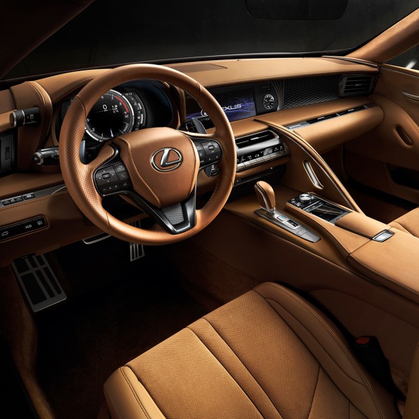 Vista interior del Lexus LC 500